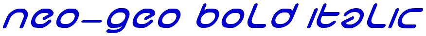 neo-geo bold italic 字体